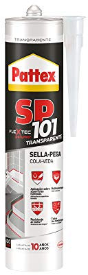 Pattex SP101 Transparent, Silicone trasparente per interni ed esterni, Sigillante liquido neutro e multimateriale, Sigillante polimerico in cartuccia, 1x280ml
