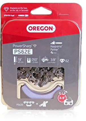 OREGON PS62E 62 Drive Links Powersharp Chainsaw Chain with Sharpening Stone