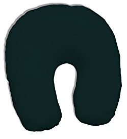 Dukal | Bezug für Nackenhörnchen | 45 x 12 cm | aus hochwertigem DOPPEL-Jersey | 100% Baumwolle | Farbe: Tanne