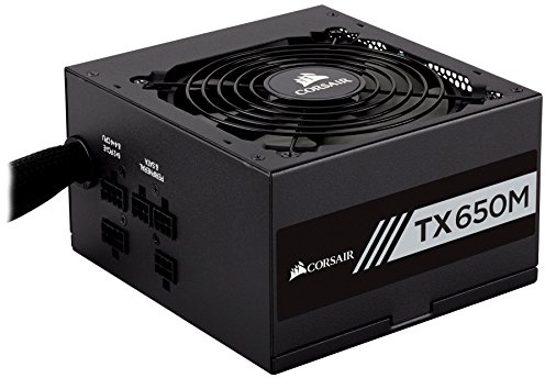 Corsair TX650M 650W ATX Negro unidad de - Fuente de alimentación (650 W, 100 - 240, 47 - 63, Activo, 130 W, 612 W)