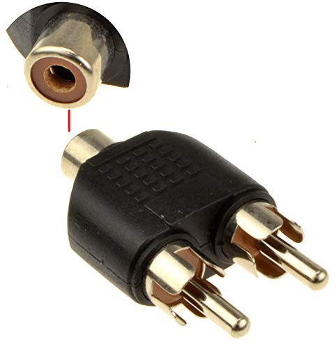 Cinch RCA Splitter/Joiner Adaptateur Double RCA Fiches vers RCA Cinch Femelle