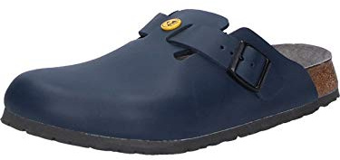 BIRKENSTOCK Boston Azul Antiestático Cuero Natural