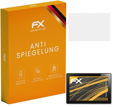 atFoliX Displayfolie kompatibel mit Lenovo Idea Pad Miix 310 Schutzfolie, entspiegelnde und stoßdämpfende FX Folie (2X)