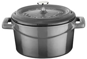 Lava Cookware LV y TC 10 K2 Mini Casserole Redondas, diámetro 10 cm, Hierro Fundido, Gris, 15 x 11 x 7 cm