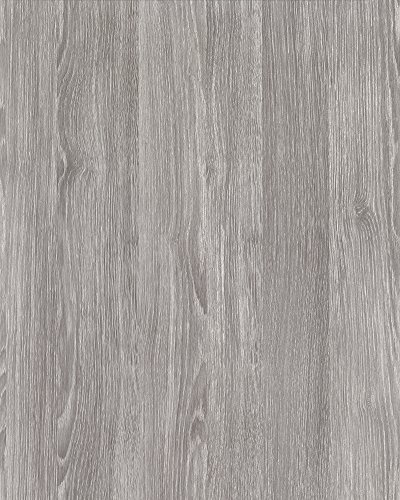 Alkor Sheffield Oak Adhesive Film, Pearl Grey, Wood Look, Self-Adhesive Film, Waterproof, Realistic Decoration for Furniture, Table, Cabinet, Door, Kitchen Fronts, Furniture Film, Decorative Film,