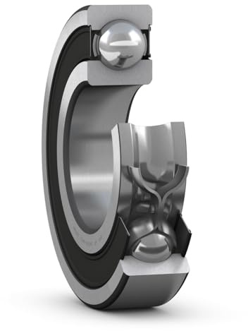 SKF 6006-2RS1 30mm x 55mm x 13mm Rillenkugellager aus nichtrostendem Stahl mit integrierter Abdichtung für Elektromotoren und andere Maschinen und Made in Europe
