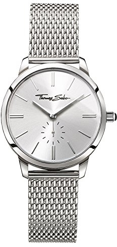 Thomas Sabo Damen Armbanduhr Analog Quarz Edelstahl Dunkelblau WA0301-201-209-33