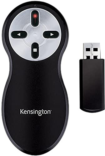 Kensington 33374Eu Telecomando di Presentazione Wireless Usb con Puntatore Laser Rosso, Compatibile con Windows & Macos, Raggio 20M