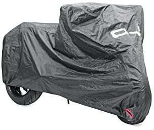 OJ JM10914 Bike Cover Wl Telo Copri Moto in Tessuto Spalmato Impermeabile con Cuciture Termosaldate e Fodera, Nero, Taglia XL