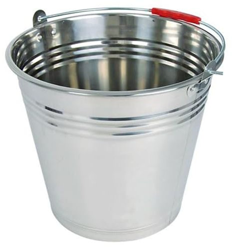 Buri Cubo de Acero 12 litros Cubo Cubo de Agua Macetas Cubo de Ceniza Cubo Decorativo