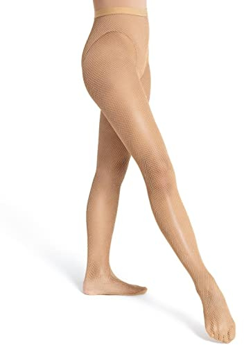 Capezio Women's Professional Fishnet Seamless Tight,Caramel,Medium/Tall