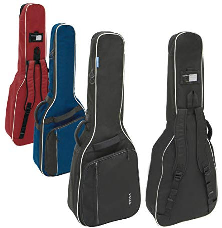 GEWA Gitarren Gig Bag Economy 12mm für Konzertgitarre 4/4, schwarz (reißfest und wassergeschützt, 12mm Polsterung, Luxus Rucksackgurte, großes Zubehörfach) 212100