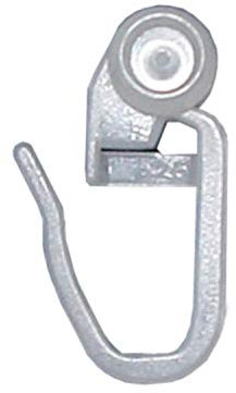 Flairdeco Innenlaufrollen mit Faltenhaken, 8 mm Ø Gardinenrollen, Plastik, Weiß, 100 Stück