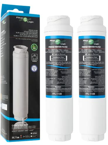 FilterLogic FFL-110B Lot de 2 filtres à eau compatibles avec UltraClarity 00740560 740560/644845 pour réfrigérateur Bosch Siemens Neff Gaggenau Miele/Haier 0060820860 RF-2800-13/Rangemaster Ultra