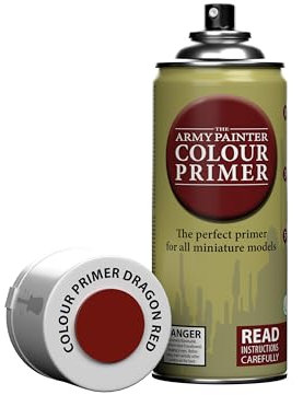 The Army Painter | Colour Primer | Acrylic Spray Dragon Red 400 ml, Miniatures Painting Primer