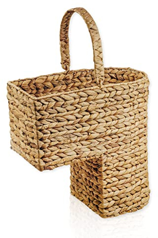 Lycce Panier, marron, jacinthe d'eau, en forme de L, 40 cm x 40 cm x 60 cm