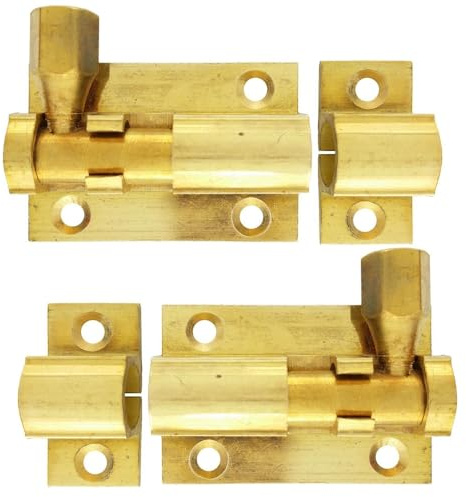 Merriway BH01398 Perno de Puerta, 38 mm (Paquete de 2), Latón Macizo