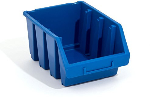Lot de 5 Ergo Boîte de tri compartiments caisses de rangement empilables Bleu Taille 3 170 x 240 x 126 mm Roulement Boîte