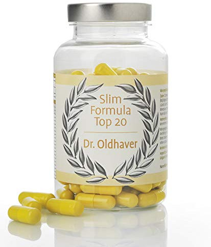 Dr. Oldhaver Slim Formula Top 20 zum Abnehmen, Mit den 20 der besten Diätsubstanzen in einer Kapsel! – African Mango, Grüntee, Taurin, Cayennepfeffer, Grüner Kaffee u.v.a., 120 Kapseln