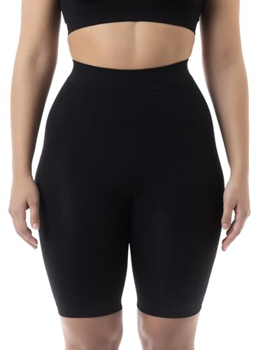 FarmaCell 312 (Schwarz, M/L) Damen Shapewear Anti-Cellulite Shorts, Bauchweg, Push-Up-Po, Made in Italy