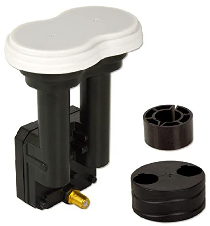 Premium X Monoblock Single LNB - für 1 Teilnehmer - 4K Full HD - mit Wetterschutz für Satellitenschüssel 19,2° Ost Eutelsat 16° Ost Digital TV Fernseher Receiver - Schwarz