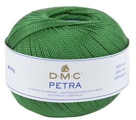 DMC Petra-garn, 100% bomull, ljusgrön (5700), storlek 5