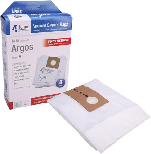 First4Spares High Filtration, Extra Capacity, Microfibre Bags For Argos, Pro Action, Schneider, Bush Vacuum Cleaners (10)