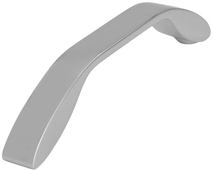 SIRO Möbelgriff Lauterbach, Modern, Design, Druckguss chrom glänzend, 145 mm x 30 mm x 15 mm, LA 128 mm, 2266-145ZN1