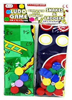 2 Traditional Family Games Giant Ludo and Giant Snakes and Ladders by Jesters