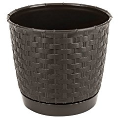 Prosper plast drlo145–440U 14,5 x 12,7 cm ratolla rund blomkruka – mörkbrun