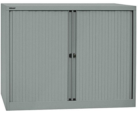 BISLEY | Euro-Rollladenschrank | Breite 1200 MM | 2 Fachböden | Silber