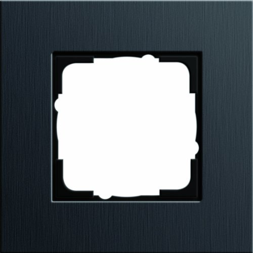 Gira 0211126 Abdeckrahmen 1 Fach Esprit Aluminium, schwarz