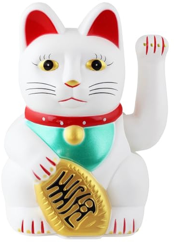 Freak Scene Glückskatze - Maneki-Neko - Winkekatze - 15 cm - weiß