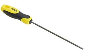 Stanley Kettensägenfeile, 4.8mm Durchmesser, 200mm Klingenlänge, Karon Stahl, Bi-Material Handgriff, 0-22-492