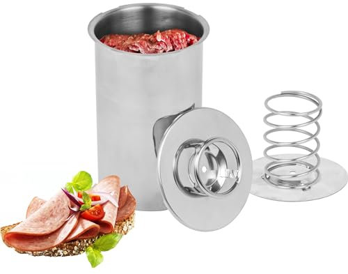 MultiDepot Browin 313015 Bollitore prosciutto, pentola a pressione per prosciutto bollitore 1,5 kg - ham maker, acciaio inossidabile