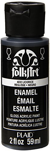 FolkArt emaljglas och keramisk färg i blandade färger (22,14 dl), 4032, Licorice, 56,7 ml