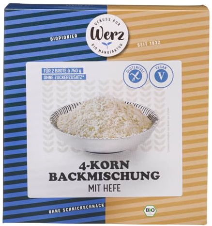 Werz 4-Korn Vollkorn Backmischung 1kg