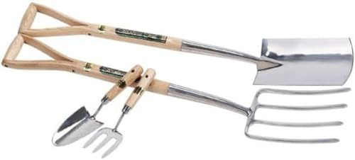 Draper Expert 89902 set av grabegravbar och spatar av rostfritt stål med FSC-godkända trähandtag och gratis gryta och ogräs