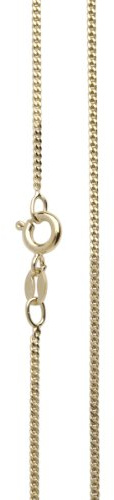 InCollections Damen-Halskette 925 Sterlingsilber vergoldet Panzerkette 1,3 mm breit