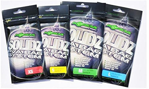 Korda Solidz PVA Bags - Xtra Small 45x100mm (25 Stück), PVA Beutel zum Anfüttern auf Karpfen, PVA Tüten für Karpfenköder