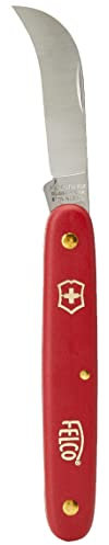 FELCO 3.90 60 Coltello da innesto e da taglio (lunghezza 100 mm, lama 57 mm, coltello da taglio per innesti, lama fortemente curva, coltello da giardino in acciaio inossidabile)