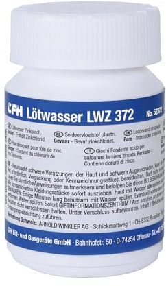 CFH Lötwasser Zinkblech LWZ 372, 100 g, für Zink und Titanzink | Für Dachdeckerarbeiten an Dachrinnen, Fallrohren und Abdeckungen aus Zinkblech
