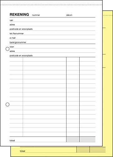 SIGEL Expres 30265 Rekeningenblok, SD-Papier - holländischer Rechnungsblock A5, 2x50 Blatt, aus nachhaltigem Papier