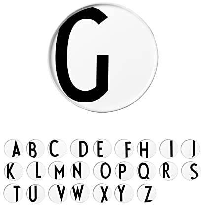 Design Letters Buchstaben Teller Weiß (A-Z) | Weihnachtsdeko, Weihnachtsgeschenke für Frauen, Männer | Tisch deko | Porzellan Geschirr, Snackteller, Weihnachtsteller | Kuchenteller, Deko Teller