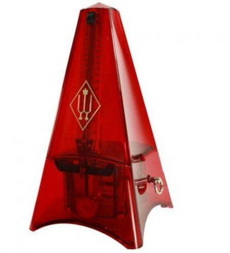 METRONOMO PLASTICO PIRAMIDE - Wittner (846241TL) (Transparente) Color Rojo
