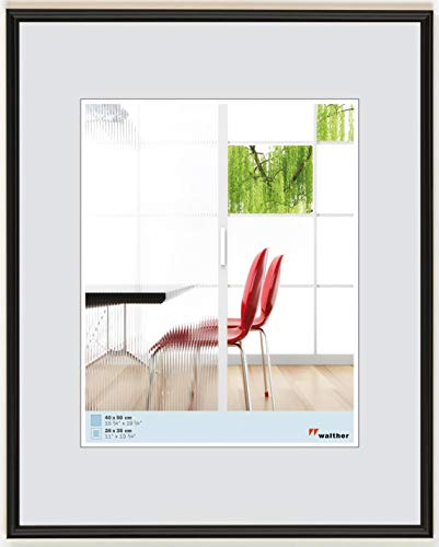 walther design Bilderrahmen schwarz 40 x 50 cm Galeria Kunststoffrahmen KB050H