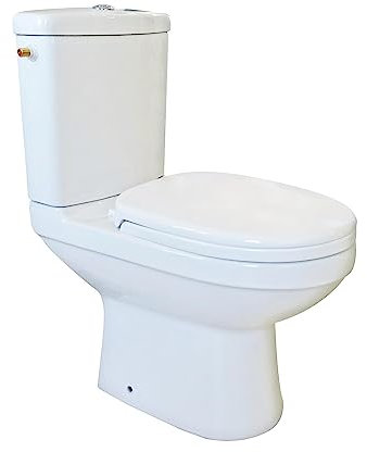 ONDÉE, Pack WC CLAIN à bride sortie Horizontale, Cuvette faible profondeur 39cm, Céramique blanche, Abattant avec frein de chute, Mécanisme de chasse 3/6L, Alimentation latérale réversible