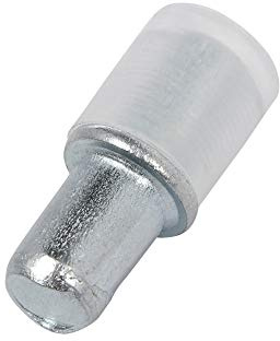 Trend Premium 5 mm Regalbodenträger aus Metall, 12 Stück, mit abnehmbaren Gummihülsen für Glasböden, SS/M5/12