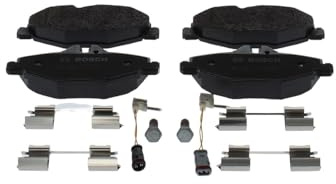 Bosch BP1197 - Auto Bremsbeläge vorne - 1 Set mit 4 Bremsbelägen | Bosch-Qualität - für weniger Bremsgeräusche und Bremsstaub - ECE-R90 zertifiziert - kupferfrei - mit Zubehör