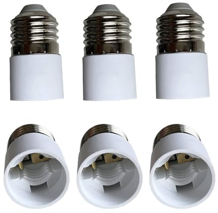 DZYDZR 6 PCS Conversor de Adaptador Base Socket E27 a E14 Socket Adaptador Convertidor Adaptadores de Bombilla, se Adapta a las Bombillas LED 60W